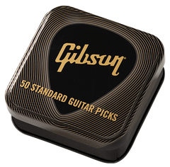 Gibson Standard Pick Tin (50 Pcs., Black), Heavy