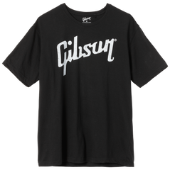 Gibson Distressed Gibson Logo T (Black) Large