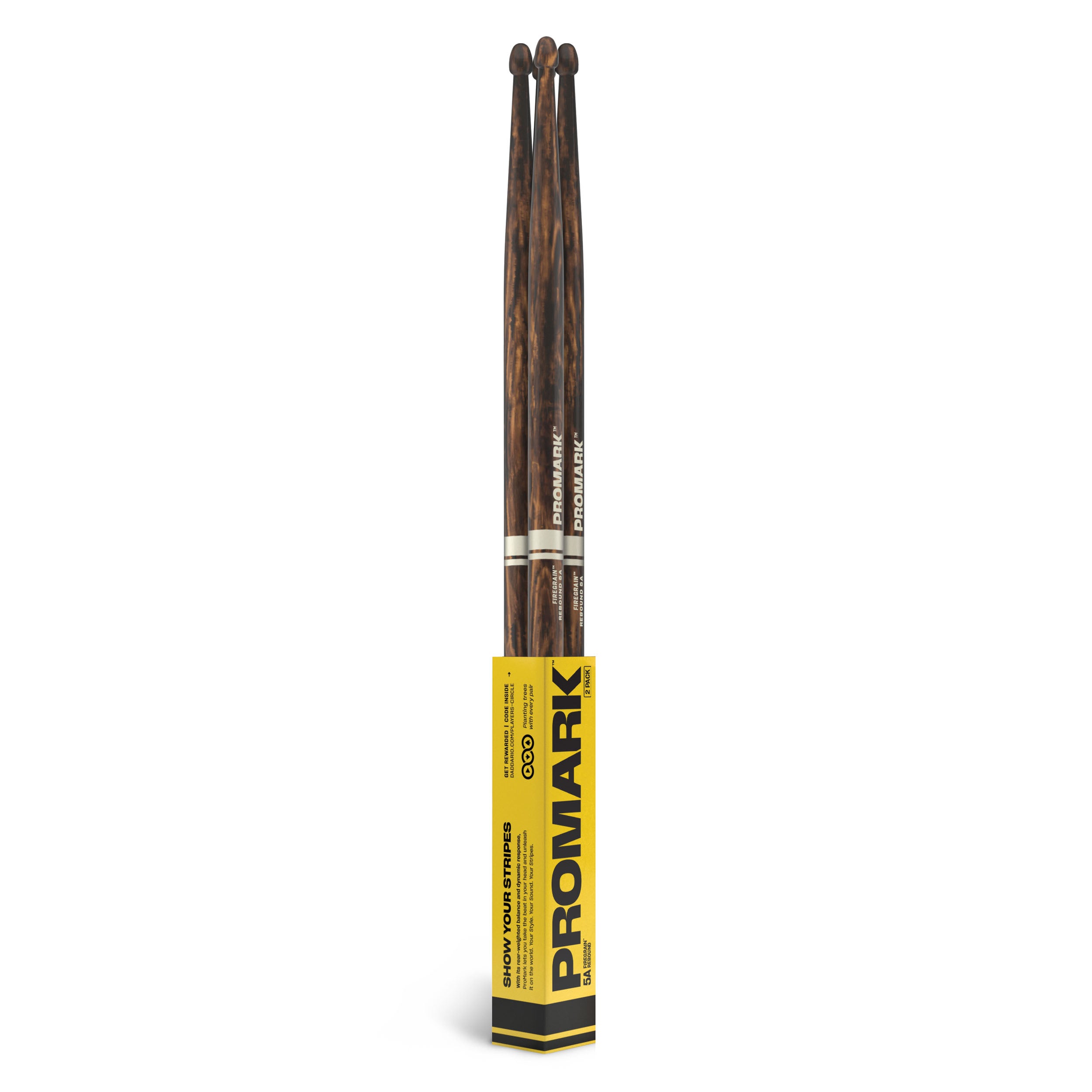 PROMARK R5AFG-2P Rebound 5A 2-pack, FireGrain Hickory, Acorn tip
