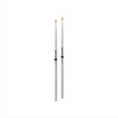 Promark Tx5Aw-White Classic 5A Painted Stick Hickory Oval Tip - White