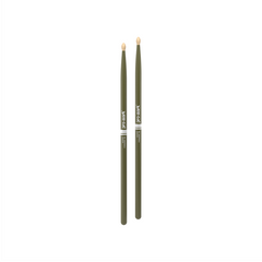 Promark Tx5Aw-Green Classic 5A Painted Stick Hickory Oval Tip - Green