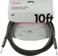 Fender Professional Series Instrument Cable, Straight/Straight, 10, Black