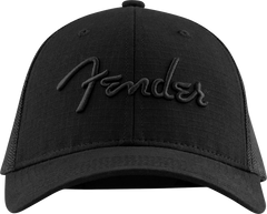 Fender 6 Panel Mesh Back Pick Pocket Hat, Black