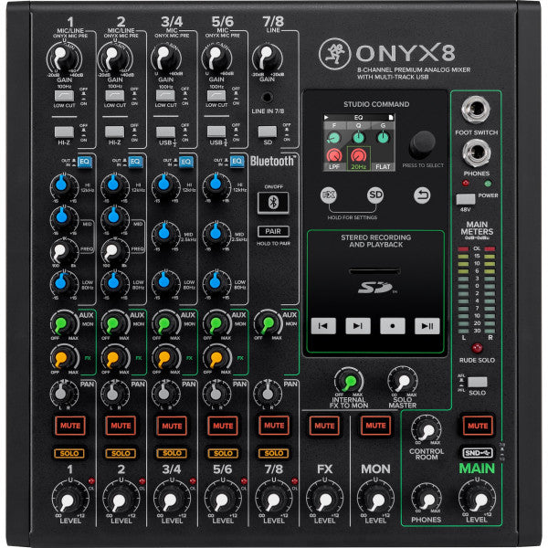 Mackie ONYX8 8-Channel Premium Analog Mixer with Multi-Track USB