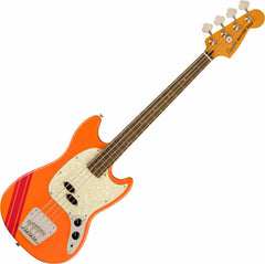 Squier Fsr Classic Vibe 60S Competition Mustang, Capri Orange With Red Stripes